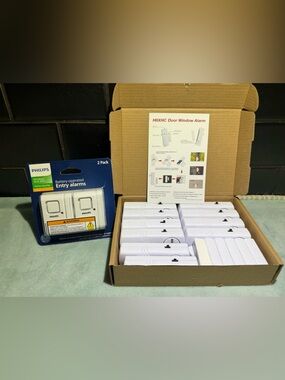 Philips White Entry Alarms 2-Pack with Additional White Door/Window Sensors 10pk